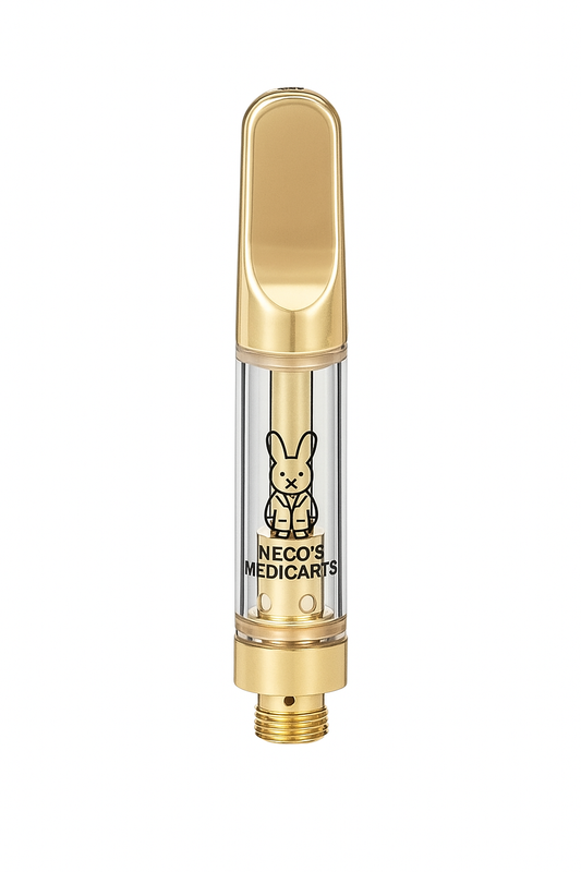 Premium Neco’s Medicarts lege cartridge - 1ml - RVS Goud - ceramische coil - herbruikbaar