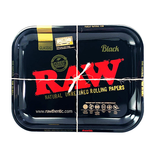 RAW Black Metal Rolling Tray Large