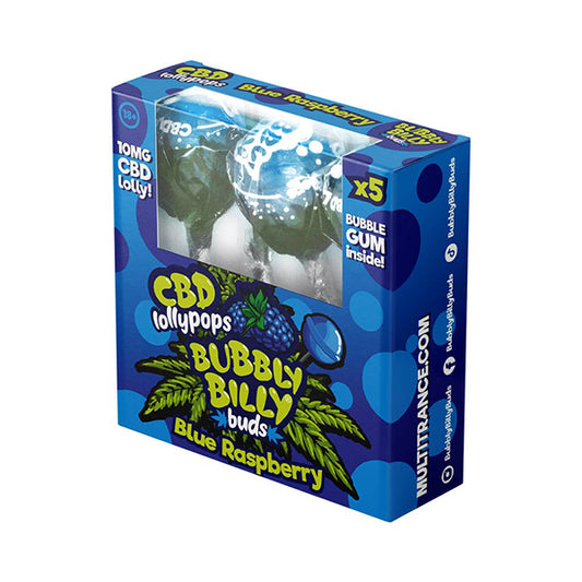 CBD Blue Raspberry Lollies – Gift Box (5 Lollies)