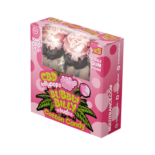 CBD Cotton Candy Lollies – Gift Box (5 Lollies)